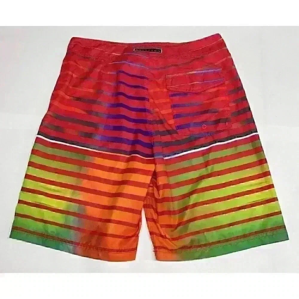 Oakley Board Shorts Men Size 32 Rainbow Stripe Performance Swim Trunks EUC‎